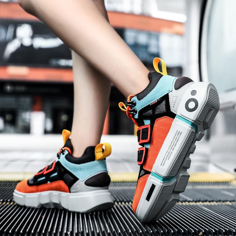 EUPHORIA 'Psyche Spark' X9X Sneakers - Orange/Black/Blue