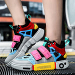 EUPHORIA 'Psyche Spark' X9X Sneakers - Grey/Pink/Red